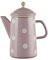 Münder Emaille - Kaffeekanne, Teekanne - Kanne - Emaile - 1,6 Liter - Farbe: Rosa mit weißen Punkten