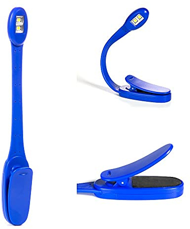 Flexilight Xtra Luce per Leggere | Luce per Libro | Lampada LED a Clip da Lettura | Pila per Leggere a Letto, per Bambini e Adulti | Accessori per Libri | Idea Regalo per Lettori (Blu)