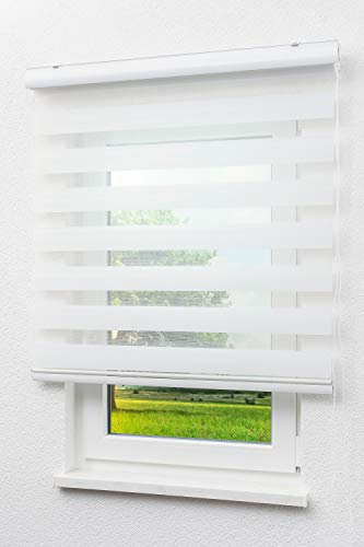 LYSEL - Qualitätsdoppelrollo weiß, (B x H) 120cm x 240cm in weiß