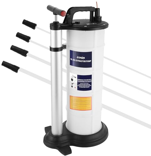 ATPEAM Pompe Manuelle Vidange Huile Moteur 9L, Extracteur à Vide pour Vidange de Liquides Voiture, Moto, Camion