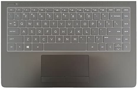 MiNGFi Silicone Keyboard Cover for HP Pavilion x360 14 14-bf/ba/cd/cf/dh(2017-2019) 14g-br/bu/bx 14-bp/by/bw/bs/cm/ce/df/dk/dq/fq(2017-2021) 14-ds 14-dg 240/245/246 G6 - Transparent