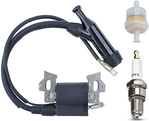 Bobina de Encendido con Bujía para Honda GX200 GX160 GX140 GX120 serie, ADEFOL Módulo de Bobina de Encendido & Filtro de Combustible & Bujía Accesorio Módulo de Ignición Repuestos