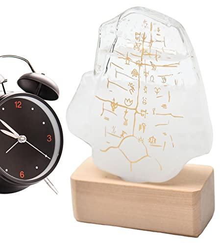 itrimaka Vetro meteorologico,Bottiglia di Vetro Oracle Pattern Weather Storm | Home/Desk Decor Weather Glass, Regali di San per Lui, Stazione meteorologica per familiari e Amici