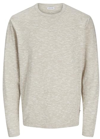 JACK&JONES JJESUMMER stickad crew neck SN, Crockery/detalj: w. Vit, M