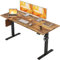 Agilestic Höhenverstellbarer Schreibtisch 140 x 60 cm, Stabiler Schreibtisch Höhenverstellbar Elektrisch mit Memory-Handsteuerung, Ergonomischer Steh-Sitz Tisch Computertisch, Braun