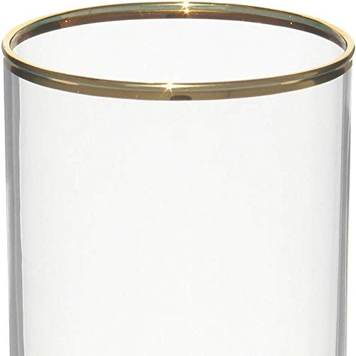 Kölner Stange 0,2 l 151 mm Kölschglas, Veredlerqualität, 0,2 Liter ohne Füllstrich, Goldrand, 4 Stück