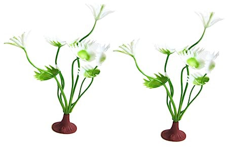 COLLBATH 20pcs Aquarium Decoration Simulated Water Grass Miniature Landscaping Ornaments Fine Craftsmanship
