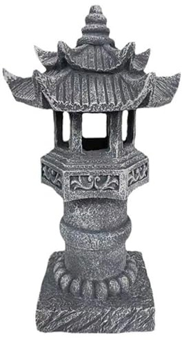 CGTQROVR Statues de pagode Japonaise, Lanterne de pagode Solaire étanche, 4, 8x4, 8x12 Pouces Lanterne en Pierre Japonaise pour Balcon Jardinage Jardin, Patio, Porche