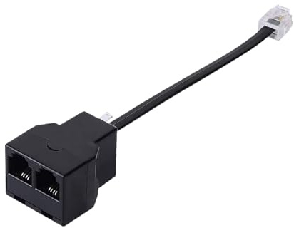 Sdoppiatore jack telefonico – Convertitore telefonico bidirezionale, adattatore per cavo di linea doppio, connettore di distribuzione del segnale | Soluzione di compatibilità progettuale di espansione