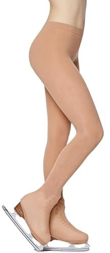 TTAO Womens Ice Skate Figure Skating Tights Figure Skating Tan Over The Boot Tights Tan Boot Covers Dancing