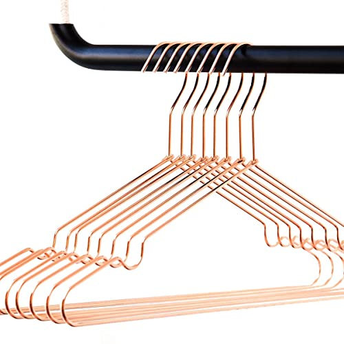 rod & knot Design Kleiderbügel aus stabilem Metall– 8 Stück (Kupfer)