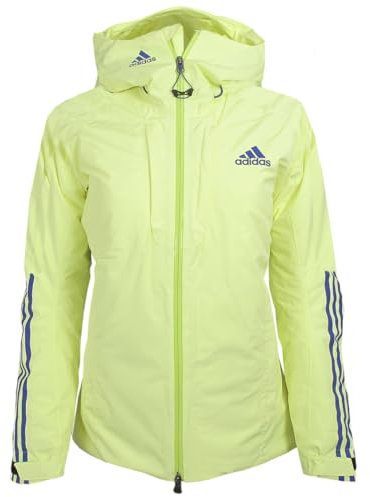 adidas Damen Coach Jacke Winterjacke Cross Country Skijacke Gr.36, gelb-blau