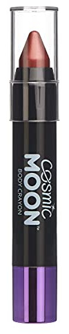 Metallic Face Paint Stick Body Crayon for the Face & Body by Cosmic Moon - Red - Face Paint Makeup for Adults, Kids - 3.5g