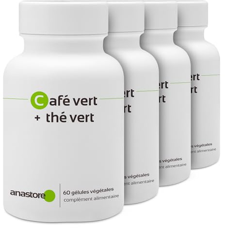 CAFFÈ VERDE + TÈ VERDE * PACK 3+1 GRATIS * 400 mg / 240 capsule * Estratti titolati