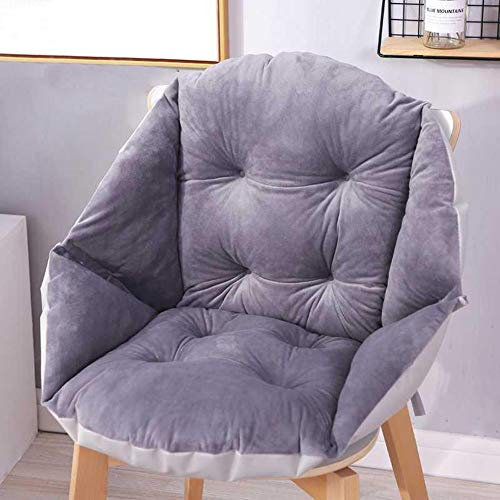 Soft Plush Chair Cushion - Thick Tufted Nest With Waist Back Support and Tie Strap for Wheelchair, Office, Dining, Sofa and Garden Bench