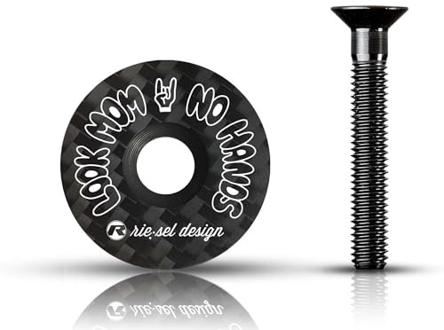 Rie:Sel Design Stem: Cap Lenkkappe, Schwarz, 1 1/8 (2,85 cm)