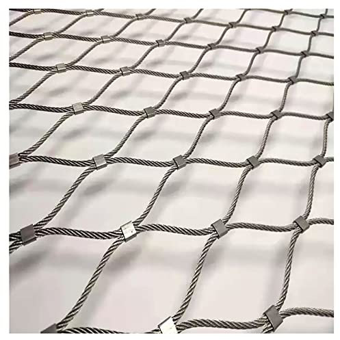 DTVEW 304 Edelstahl-Seilnetz, Multifunktionales Metallgeflecht, Maschendrahtzaun, Gartenzaun, Horizont Geflügelnetz Easy, Beweglicher Begrenzungszaun Ohne Strom(0.8x8m)