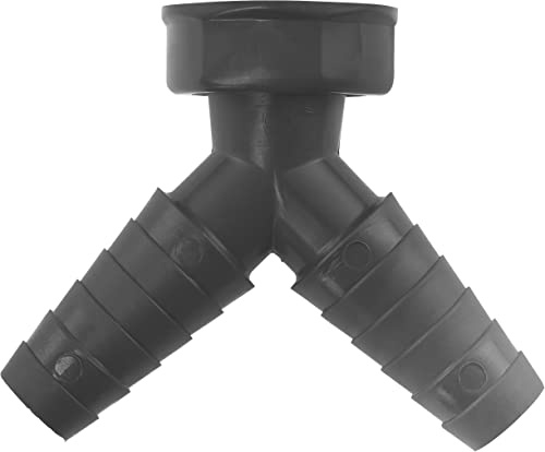 Cornat Rezyklat Schlauchanschluss 2-fach - 45° Abzweig - 1 Zoll IG - Ø 21 mm - 23 mm - Hergestellt aus recycelten Kunststoffen - Made in Germany Qualität / Doppel-Maschinenanschluss / TEC356401R