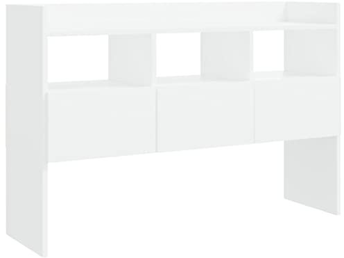 vidaXL Sideboard mit 3 Schubladen 3 Fächern Kommode Anrichte Schrank Beistellschrank Mehrzweckschrank Standschrank Weiß 105x30x70cm Holzwerkstoff