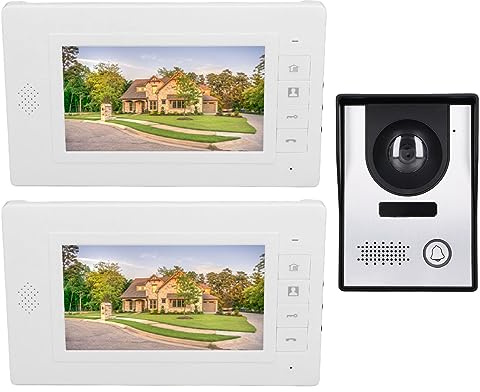 di Videocitofono, di Videocitofono con Monitor 2 Pezzi 7 Pollici per Visione Notturna Dell'ufficio di Villa House (Spina europea)