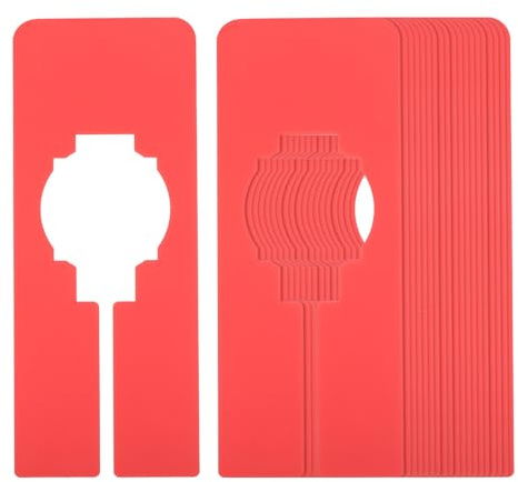 PATIKIL Ropa Divisores para Colgar Ropa 20 Paquete Rectángulo Armario Ropa Estante Tamaño Divisores En Blanco Etiquetas Clasificación Rectangular Separador para Armario Rojo