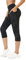 Flatik Sporthose Damen 3/4 Damen Sporthose，Damen Blickdicht Laufhose， Sport Leggings Damen 3/4 Fitnesshose Laufende Leggings M