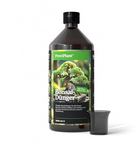 ProviPlant Bonsai Flüssigdünger – Spezialdünger für alle Bonsai-Arten – 1 Liter Konzentrat für bis zu 200 Liter Gießwasser – Indoor & Outdoor – Made in Germany