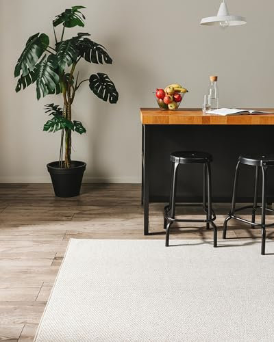benuta Basic In- & Outdoor Teppich Iowa - Creme 300x400 cm - Boho Jute-Look -Wetterfest & UV-beständig für Balkon, Terrasse, Garten, Küchenteppich & Wohnzimmerteppich - Strapazierfähig & Robust