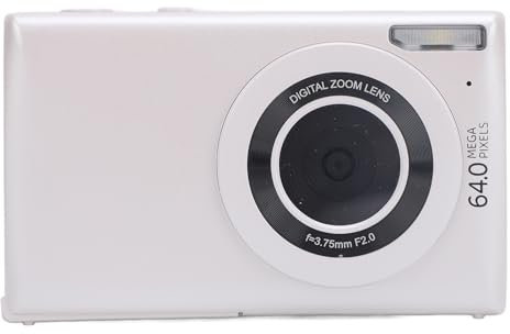 Cámara Digital HD de 64MP 4K, Cámara de Video Compacta con Zoom de 18x Pantalla TFT de 2.75 Pulgadas Enfoque Automático 700mAh Cámara de Vlogging Compacta con Rosca de 1/4 de