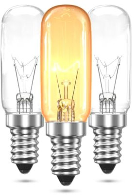 DoRight E14 Salzlampe Glühbirne 16W, Kühlschranklampe E14 Dimmbare Warmweiß 2700K AC 220-240V Glühbirne E14 T18 für Salzlampe Wachsbrenner Kühlschrank Nähmaschine Nachtlicht Duftendes Licht, 3er-Pack