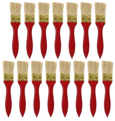 BQLZR Paint Brush w/Redwood Color Handle for Varnishes & Stains 1.5 Width Pack of 15