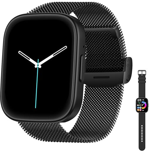 Levowatch DOITX3 Herren Smartwatch, Sprachassistent, 2.1 AMOLED Always-On Display, 3 Armbänder, BT5.3, für Android iOS, Fitness Tracker Uhr, Telefonfunktion, Schlafmonitor, wasserdicht, Realtek Chip