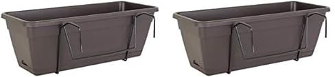 Kit Balcón Jardinera Venezia RA 50cm Antracita (Paquete de 2)