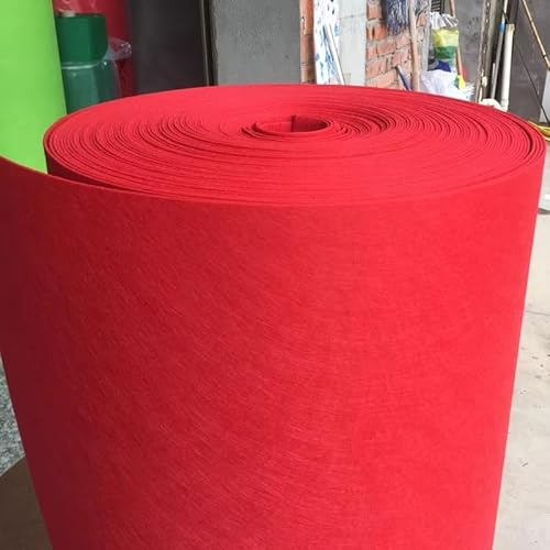 JINDAOSH 43 Colori Spessore 2 Mm Tessuto di Feltro al Metro per Progetti di Artigianato Fai da Te Artigianato Cucito Patchwork Decorazioni Natalizie 100 Cm di Larghez(Color:Rosso)