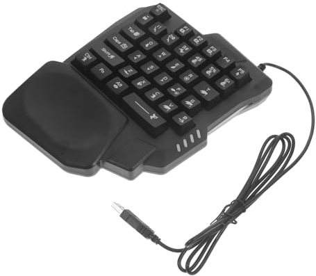POPETPOP Clavier Gamer Mécanique pour Divertissement à Domicile Facile à Installer 35 Touches Rétroéclairé Abs et Jeu E-Sport Jeune