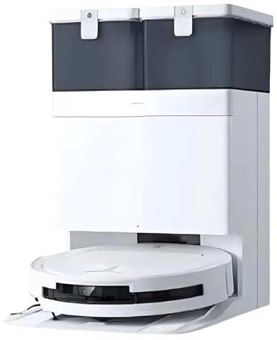 Robotvakuumrengörare MOP 3-i-1 med station, självutveckling, självtorkning och navigering, dubbel rotationsmoppning, 3D-hinderdetektering A