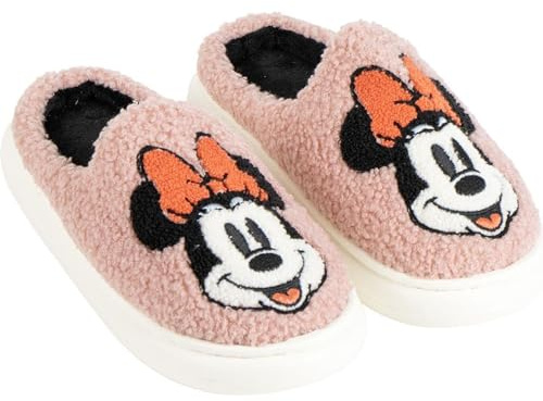 Zapatillas de Casa Minnie licencia oficial | Pantuflas Minnie cómodas, suaves y antideslizantes
