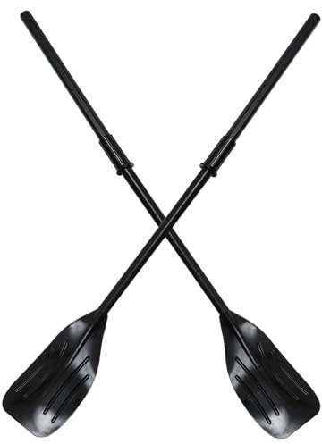 Toyvian 2 Pezzi Set di pagaie Kayak Dettagliate ergonomiche Accessori per imbarcazioni gonfiabili plastica Resistente Nero 2 Pezzi/Set