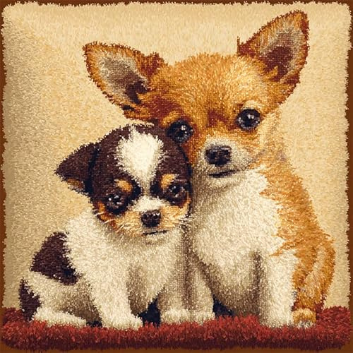 Henypt Kit di Fodere per Cuscini gancio di chiusura Cane Animale Gancio di Chiusura Tappeti Kit per Realizzare Cuscini Fodera per Cuscino Cucito 43x43cm