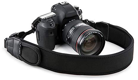 DSLR Camera Neck Strap, Soft Neoprene Shoulder Belt for Canon EOS R5 R6 5D Mark IV 6D Mark II SL3 SL2 T8i T7 T7i 90D 80D Nikon D6 D5 DF D850 D810 D780 D7500 D5600 D3500 with Zipped Pockets