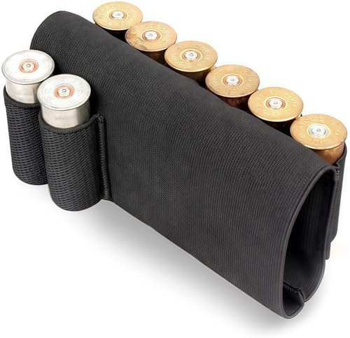 Gexgune Cartucho de escopeta táctico de calibre 12, color negro, para caza y rifle de airsoft