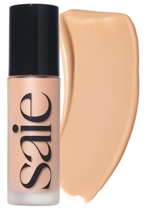Saie - Glowy Super Skin Tint Liquid Foundation - Moisturising Serum Makeup Foundation with Light to Medium Coverage
