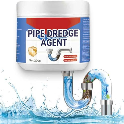 Pipe Dredge Agent Pulver,Abflussreiniger Rohrreiniger Schaum Granulat Leistungsstarker Spül Abflussreiniger Powerful Sink Drain Cleaner Drain Free Waschbecken Abflussreiniger Pipe Cleaners (1pc)