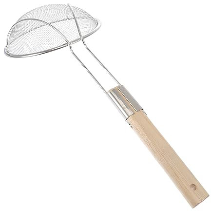 TOPBATHY 1stück Nudel-filter Mit Langem Holzgriff Praktischer Küchensiebe Für Öl Eier Und Teebereitung Geeignet Für Haushalt Und Gastronomie Sicher Und Gesund