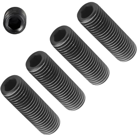 TERF® M4 X 10mm Allen Head Hex Socket Grub Screws Self Colour Black High Tensile Grade 14.9 Grub Screw M4 (4mm) X 10mm Allen Key Internal Hexagonal Socket Bolts - Pack of 20