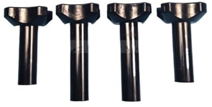 ZeAda Pièces de Rechange for sorbetières, 4 pièces, écrous à vis Noirs, Accessoires, écrou de Fixation M8, Compatible avec Les Machines à crème glacée Molle Vevor