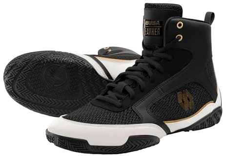 Hayabusa Mayweather Champ Boxing Shoes for Men & Women - Black/Gold, 10
