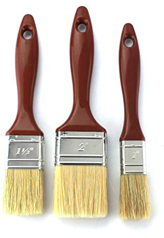 MKK® - Set di pennelli con setole piatte, pennello piatto, pennello da pittore 1 1,5 2 2,5 3