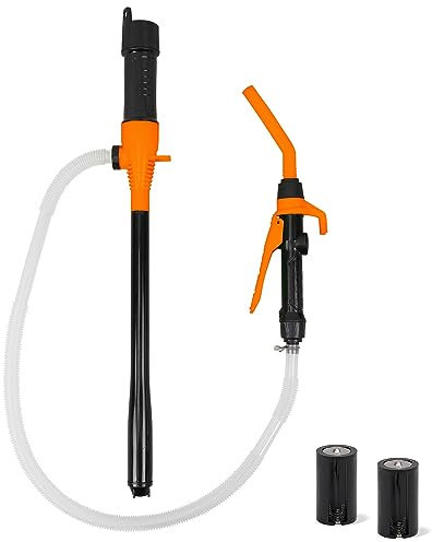 HORUSDY Portable Power Battery Fuel Pump, Battery Transfer Pumps Up To 2.5 Gallons,Water & Fuel Transfer Pump