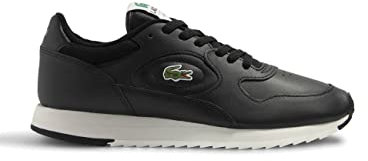 Lacoste Herren Low-Top Sneaker T-Clip 0120 2 SMA, Männer Halbschuhe,schnürschuhe,schnürer,Business,Freizeit,BLK/Off WHT (454),43 EU / 9 UK